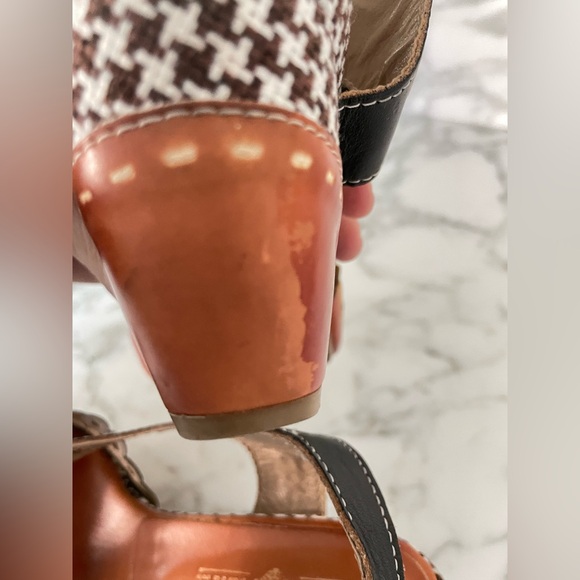 L’Artiste Spring Boho Step Leather Floral Heeled Sandals Artsy Jive Hippie 39 - Picture 9 of 9